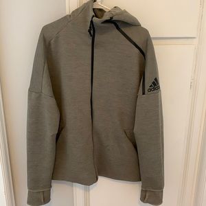 Adidas green zip up
